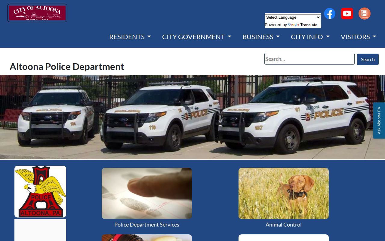 Altoona Police official page for Altoona arrest-record contact